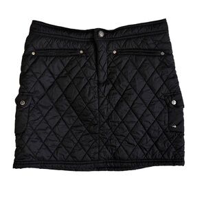 Ascend black quilted puffer mini skirt size 8